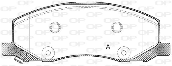 OPEN PARTS Комплект тормозных колодок, дисковый тормоз BPA1386.02